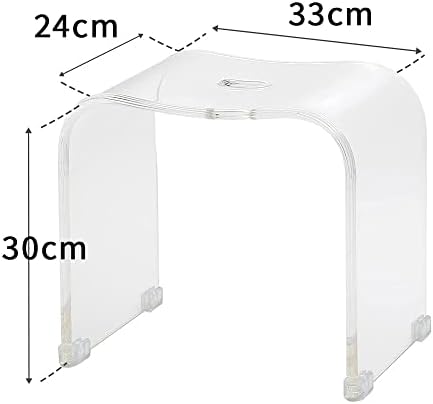 Kuai アクリル バスチェア 風呂 椅子 高さ30cm お風呂 イス いす (ホワイト) 画像 3