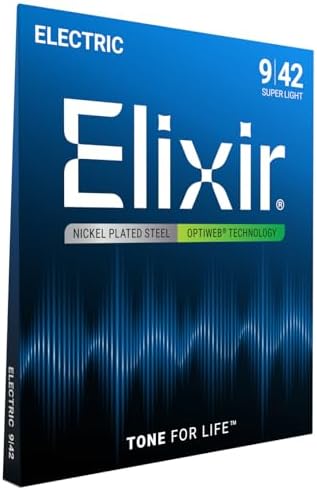 ELIXIR(エリクサー) Elixirエレキギター弦 OPTIWEB Super Light .009-.042 #19002 【国内正規品】