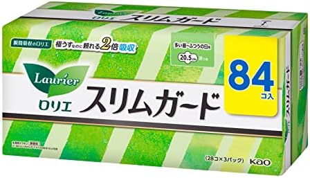 ロリエ 【まとめ買い】 スリムガード 多い昼~ふつうの日用羽つき 20.5cm 84個入 【Amazon.co.jp限定】
