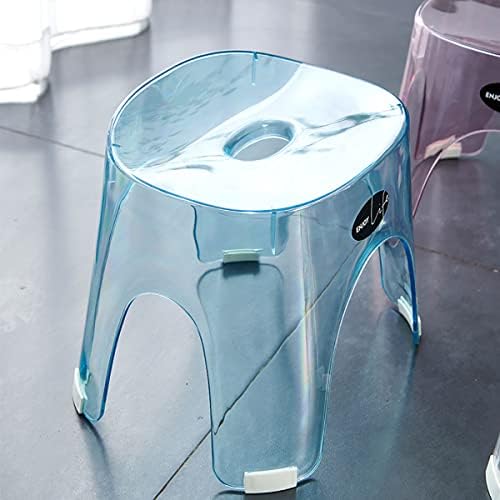 グレーのバスチェア 風呂イス 高さ25cm 耐荷重150kg クリア お風呂用 32×25×26cm 画像 2