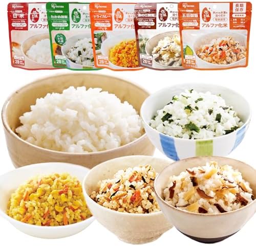 アイリスオーヤマ(IRIS OHYAMA) Smart Basic(スマートベーシック) アルファ米 10食セット 非常食 長期保存 5年保存 (製造から) 5種×2食 スプーン付き【Amazon.co.jp限定】