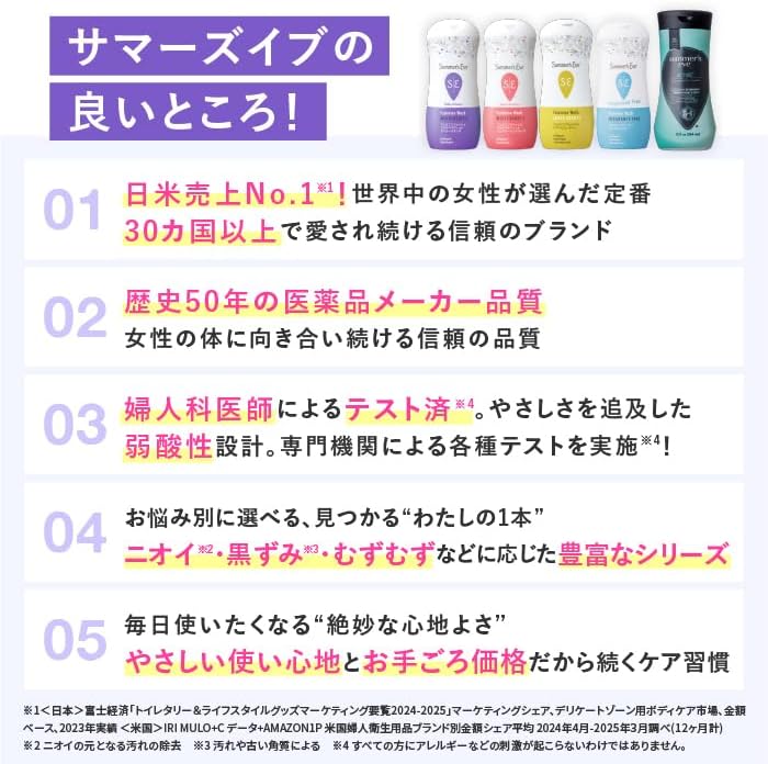 ピルボックスジャパン サマーズイブ フェミニンウォッシュ ノーマルスキン 237ml 画像 3